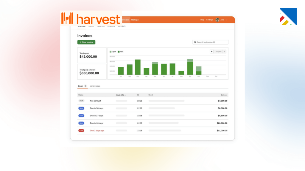 Harvest - project management software with invoicing